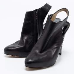 Pre Owned Jimmy Choo Black Leather Ankle Strap  Sandals Size 38