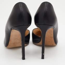 Jimmy Choo Black Leather Pointed Toe D'orsay Pumps Size 39.5