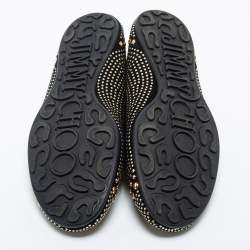 Pre Owned Jimmy Choo Black Suede Welda Studded Ballet Flats Size 38