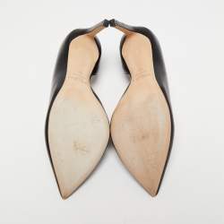 Pre Owned Jimmy Choo Black Leather Sophia D'orsay Pumps Size 39