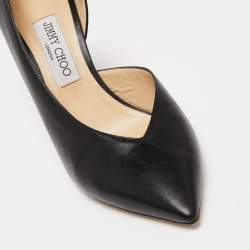 Pre Owned Jimmy Choo Black Leather Sophia D'orsay Pumps Size 39