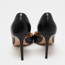 Pre Owned Jimmy Choo Black Leather Sophia D'orsay Pumps Size 39