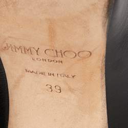 Pre Owned Jimmy Choo Black Leather Romy  Pumps Size 39