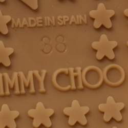 Pre Owned Jimmy Choo Off-White Snakeskin Leather Prima Wedge Slide Sandals Size 38