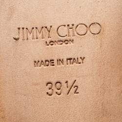 Pre Owned Jimmy Choo Black Suede Ballet Flats 39.5