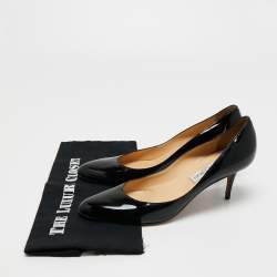 Pre Owned Jimmy Choo Black Patent Leather Gilbert Pumps  Size 41
