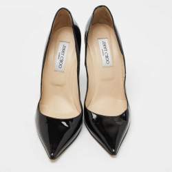 Pre Owned Jimmy Choo Black Patent Leather Love Pumps Size 40.5