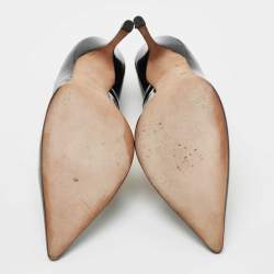 Pre Owned Jimmy Choo Black Patent Leather Love Pumps Size 40.5