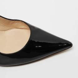 Pre Owned Jimmy Choo Black Patent Leather Love Pumps Size 40.5