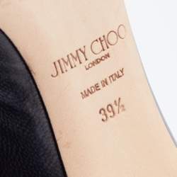 Pre Owned Jimmy Choo Black Leather Avril Pumps Size 39.5