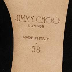 Jimmy Choo Black Suede Saf Slide Sandals Size 38