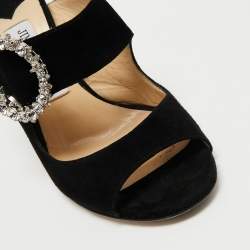 Jimmy Choo Black Suede Saf Slide Sandals Size 38