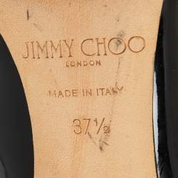 Pre Owned Jimmy Choo Black Patent Leather Pumps Size 37.5