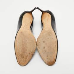 Pre Owned Jimmy Choo Black Patent Leather Pumps Size 37.5