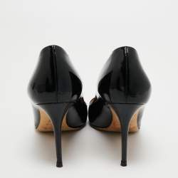 Pre Owned Jimmy Choo Black Patent Leather Pumps Size 37.5