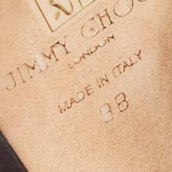 Pre Owned Jimmy Choo Dark Brown Leather Magic Platform Ankle Booties Size 38