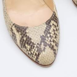 مملوكة مسبقًا Jimmy Choo Multicolor Snakeskin Embossed Leather Pumps Size 39