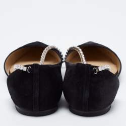 Pre Owned Jimmy Choo Black Suede Trude Ballet Flats Size 40