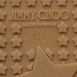 Pre Owned Jimmy Choo Black Leather Espadrille Flats Size 36