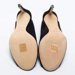 مملوكة مسبقًا Jimmy Choo Suede Shar Peep Toe Slingback Sandals Size 36.5