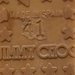 Pre Owned Jimmy Choo Yellow Patent Leather Parley Wedge Pumps Size 41