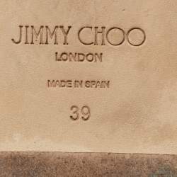 Pre Owned Jimmy Choo Two Tone Water Snake Ankle Wrap Ballet Flats Size 39