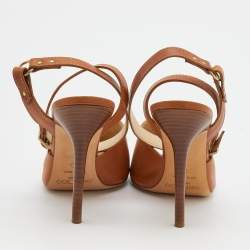 Pre Owned Jimmy Choo Brown Leather Ankle Strap Sandals Size 39