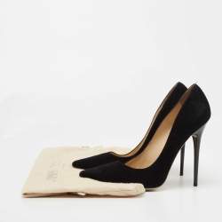 Pre Owned Jimmy Choo Black Suede Dégradé Anouk Pointed-Toe Pumps Size 41