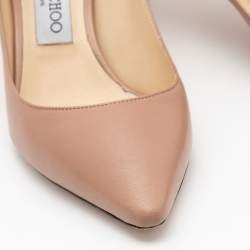 Pre Owned Jimmy Choo Beige Leather Romy Pumps Size 37