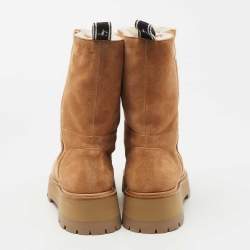 Pre Owned Jimmy Choo Tan Suede Bayu Boots Size 40