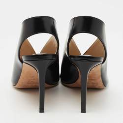 Pre Owned Jimmy Choo Black Leather Shar Slingback Pumps Size 38