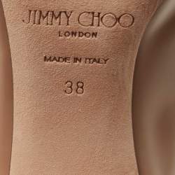 مملوكة مسبقًا Jimmy Choo Beige Leather Shar Slingback Pumps Size 38