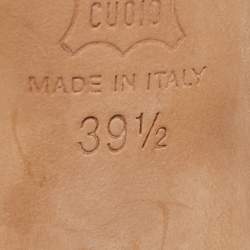 Pre Owned Jimmy Choo Metallic Grey Patent Leather Double Buckle Pumps Size 39.5