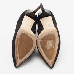 Pre Owned Jimmy Choo Black Suede Platform Ankle Booties Size 38