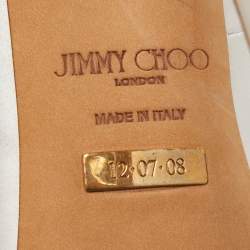Pre Owned Jimmy Choo White Satin Romy Pumps Size 37