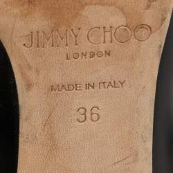 Pre Owned Jimmy Choo Black Leather Abel Pumps Size 36