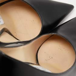 Pre Owned Jimmy Choo Black Leather Abel Pumps Size 36
