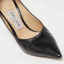Pre Owned Jimmy Choo Black Leather Abel Pumps Size 36