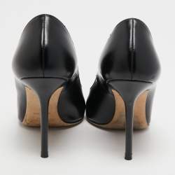 Pre Owned Jimmy Choo Black Leather Abel Pumps Size 36