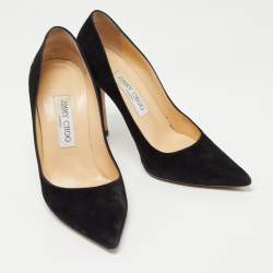 Pre Owned Jimmy Choo Black Suede Romy Pumps Size 36
