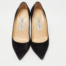 Pre Owned Jimmy Choo Black Suede Romy Pumps Size 36