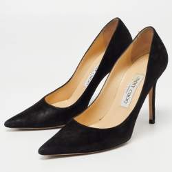 Pre Owned Jimmy Choo Black Suede Romy Pumps Size 36