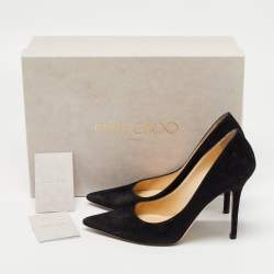 Pre Owned Jimmy Choo Black Suede Romy Pumps Size 36