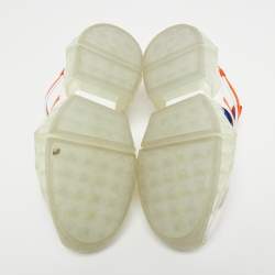 Pre Owned Jimmy Choo Multicolor Leather And Mesh Diamond Trail Sneakers Size 36.5