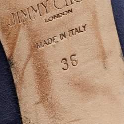 Pre Owned Jimmy Choo Navy Blue Suede Romy Pumps Size 36