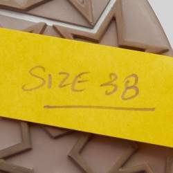 Pre Owned Jimmy Choo Metallic Beige Leather and Mesh Slip On Low Top Sneakers Size 38