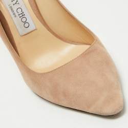 Pre Owned Jimmy Choo Beige Suede Romy Pumps Size 36.5