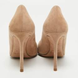 Pre Owned Jimmy Choo Beige Suede Romy Pumps Size 36.5