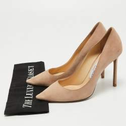 Pre Owned Jimmy Choo Beige Suede Romy Pumps Size 36.5
