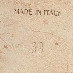 Pre Owned Jimmy Choo Light Orange Patent Leather Harlow Ballet Flats Size 39